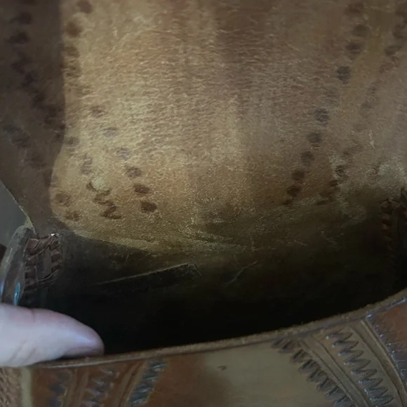 Brown Boho Hand Tooled Leather Crossbody Bag
#922 - Picture 11 of 12